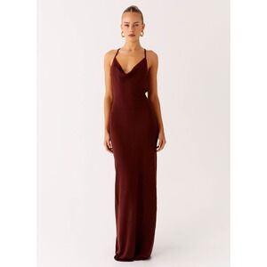 PEPPERMAYO Peppermayo Exclusive Nomad Muse Maxi Dress Chocolate Size S/M NWT